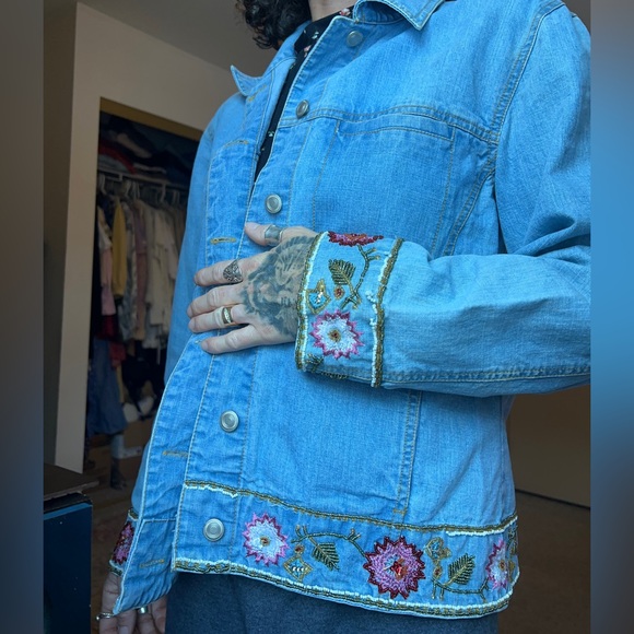 Van Heusen Denim Beaded Jacket - Picture 4 of 6